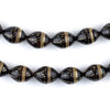 Brass-Inlaid Oval Arabian Prayer Beads