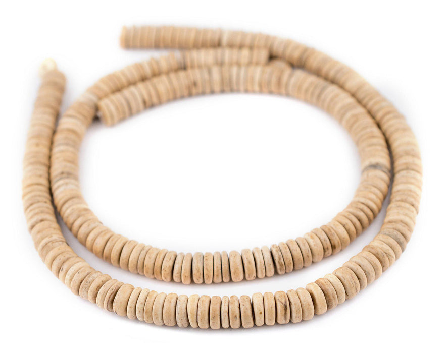 Cream Disk Coconut Shell Beads (10mm) - The Bead Chest