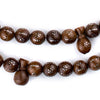 Brown Silver-Inlaid Round Arabian Prayer Beads (10mm)