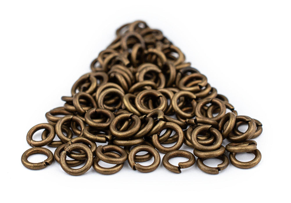 6mm Bronze Round Jump Rings (Approx 100 pieces) - The Bead Chest