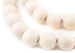 Cream Unwaxed Natural Wood Beads (20mm) - The Bead Chest