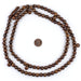 Brown Silver-Inlaid Round Arabian Prayer Beads (10mm) - The Bead Chest