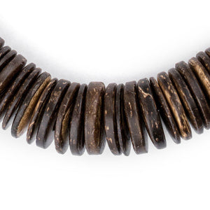 Chocolate Disk Coconut Shell Beads (20mm)