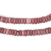 Vintage-Style Pink Java Glass Button Beads (8mm)