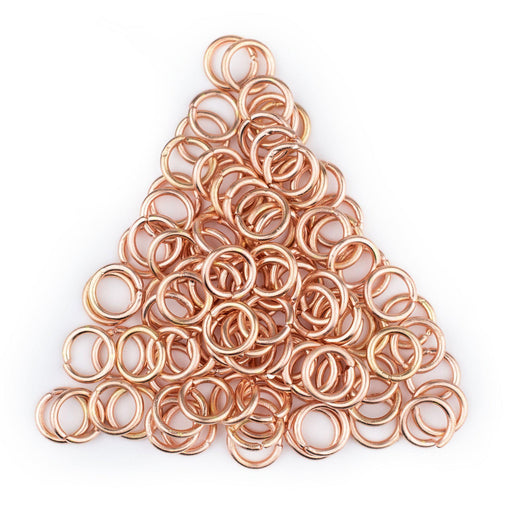 8mm Copper Round Jump Rings (Approx 100 pieces) - The Bead Chest