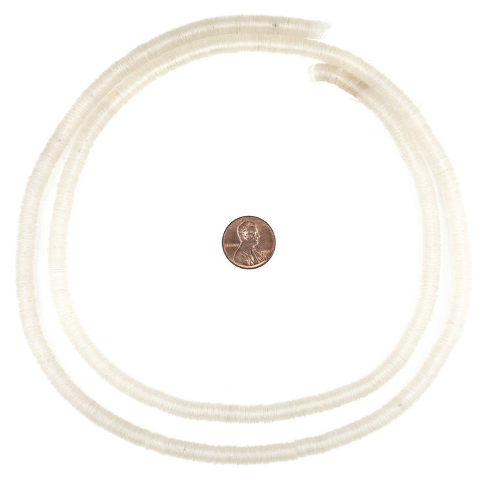 Clear Vinyl Phono Record Beads (6mm) - The Bead Chest
