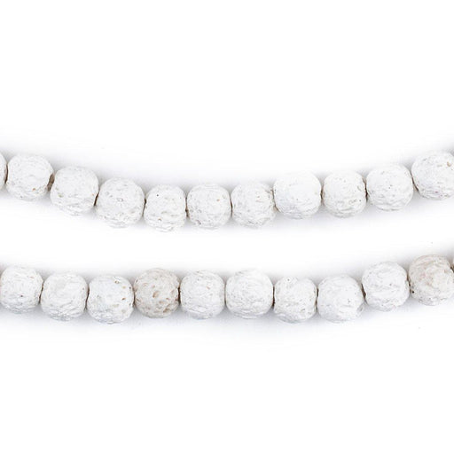 White Volcanic Lava Beads (6mm) - The Bead Chest