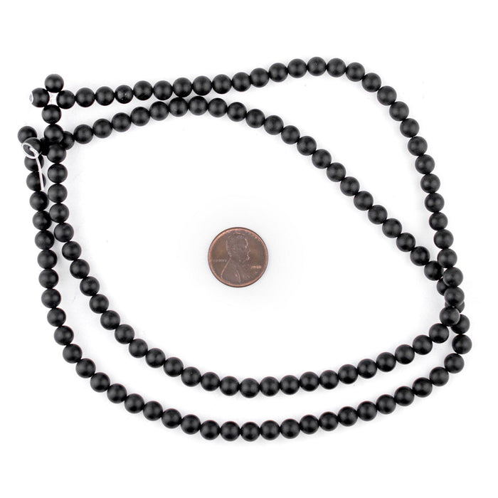 Matte Round Black Onyx Beads (6mm) - The Bead Chest