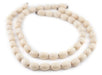 Cream Oval Natural Wood Beads (15x10mm) - The Bead Chest
