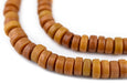 Honey Brown Java Glass Button Beads (8mm) - The Bead Chest