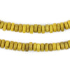 Vintage-Style Yellow Java Glass Button Beads (8mm)