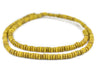 Vintage-Style Yellow Java Glass Button Beads (8mm) - The Bead Chest