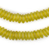 Corn Yellow Rondelle Recycled Glass Beads (Smooth)