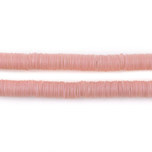 Pastel Pink Vinyl Phono Record Beads (6mm) - The Bead Chest