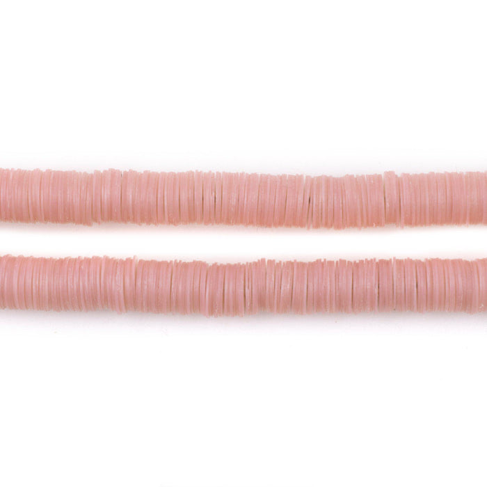 Pastel Pink Vinyl Phono Record Beads (6mm) - The Bead Chest