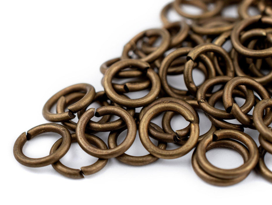 8mm Bronze Round Jump Rings (Approx 100 pieces) - The Bead Chest