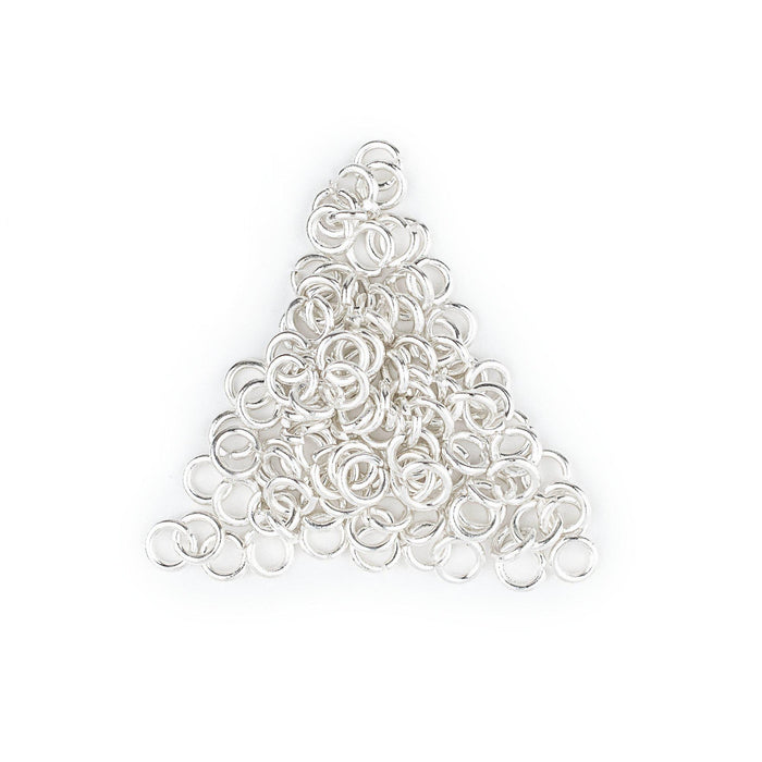 4mm Silver Round Jump Rings (Approx 100 pieces) - The Bead Chest