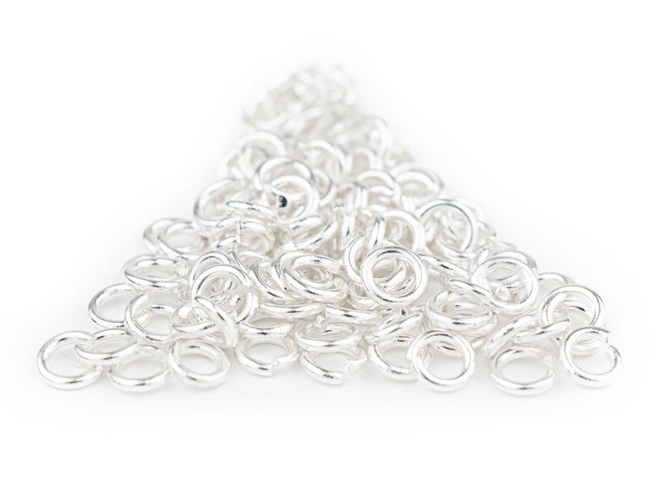 4mm Silver Round Jump Rings (Approx 100 pieces) - The Bead Chest