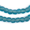 Dark Aqua Recycled Glass Beads (11mm)