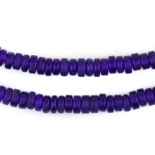 Cobalt Blue Java Glass Button Beads (8mm)
