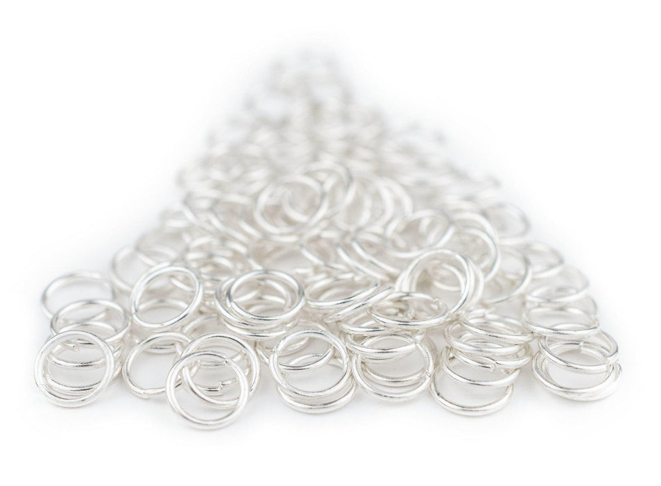 10mm Silver Round Jump Rings (Approx 100 pieces) - The Bead Chest