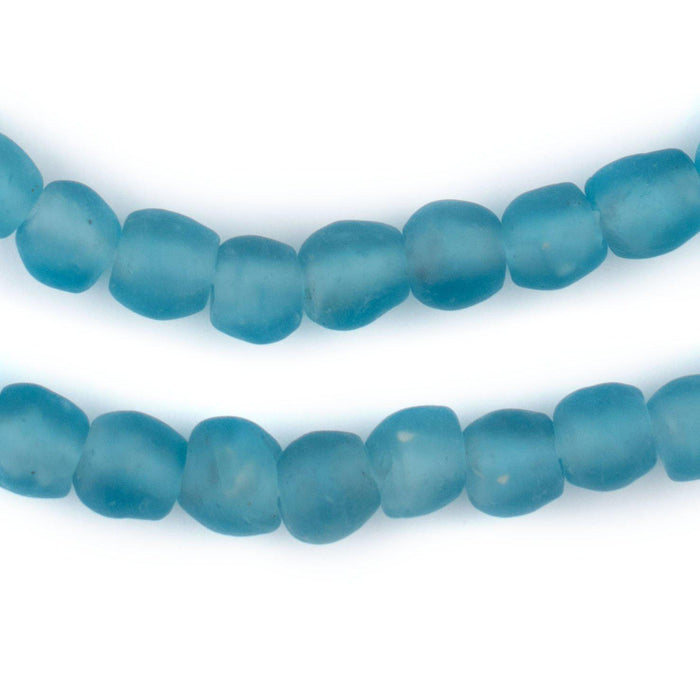 Dark Aqua Recycled Glass Beads (9mm) - The Bead Chest