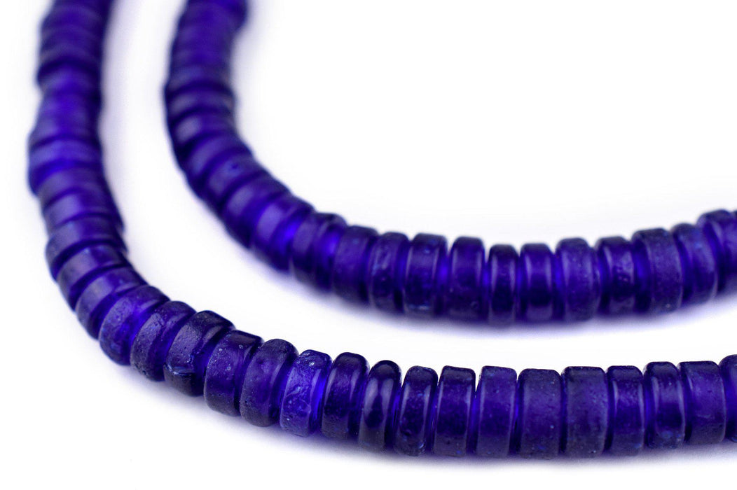Cobalt Blue Java Glass Button Beads (8mm) - The Bead Chest