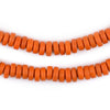 Orange Java Glass Button Beads (8mm)