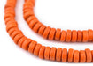 Orange Java Glass Button Beads (8mm) - The Bead Chest