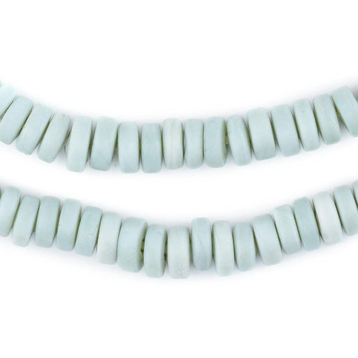 Turquoise Blue Java Glass Button Beads (8mm)