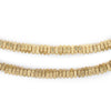 Faceted Brass Square Beads (4mm, 16 Inch Strand)