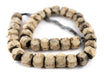 Faceted Grey Bone Beads (14x17mm) - The Bead Chest