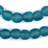 Dark Aqua Recycled Glass Beads (14mm)