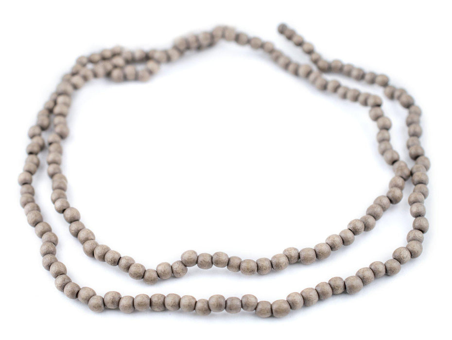 Brown Round Natural Wood Beads (5mm) - The Bead Chest