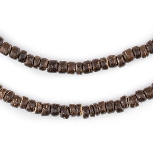 Chocolate Disk Coconut Shell Beads (5mm)