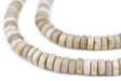 Vintage-Style White Java Glass Button Beads (8mm) - The Bead Chest