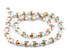 Brass-Inlaid Camel Bone Arabian Prayer Beads (14x9mm) - The Bead Chest