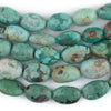 Aqua Turquoise Stone Oval Beads (14x8mm)