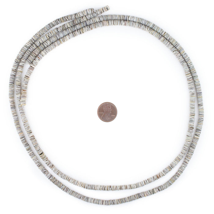 Grey Shell Heishi Beads (5mm) - The Bead Chest