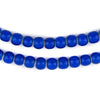 Jumbo Navy Blue White Heart Beads (8mm)