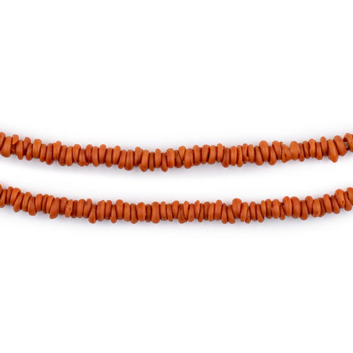 Orange Java Glass Heishi Beads