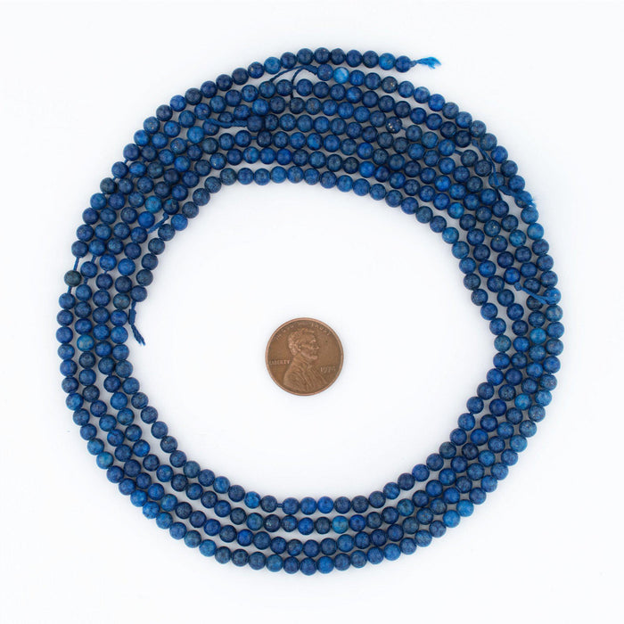 Matte Round Lapis Lazuli Beads (4mm) - The Bead Chest