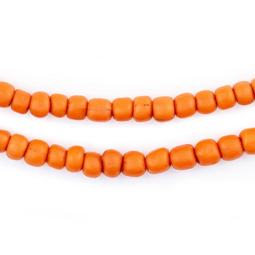 Bright Orange Java Glass Beads