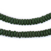 Dark Green Java Glass Button Beads (8mm)