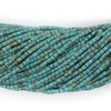 Blue Toned Turquoise-Style Afghan Stone Cylinder Beads (2mm)