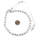 Silver-Inlaid Camel Bone Arabian Prayer Beads (10x6mm) - The Bead Chest