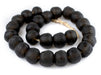 Super Jumbo Groundhog Grey Recycled Glass Beads (32mm) - The Bead Chest