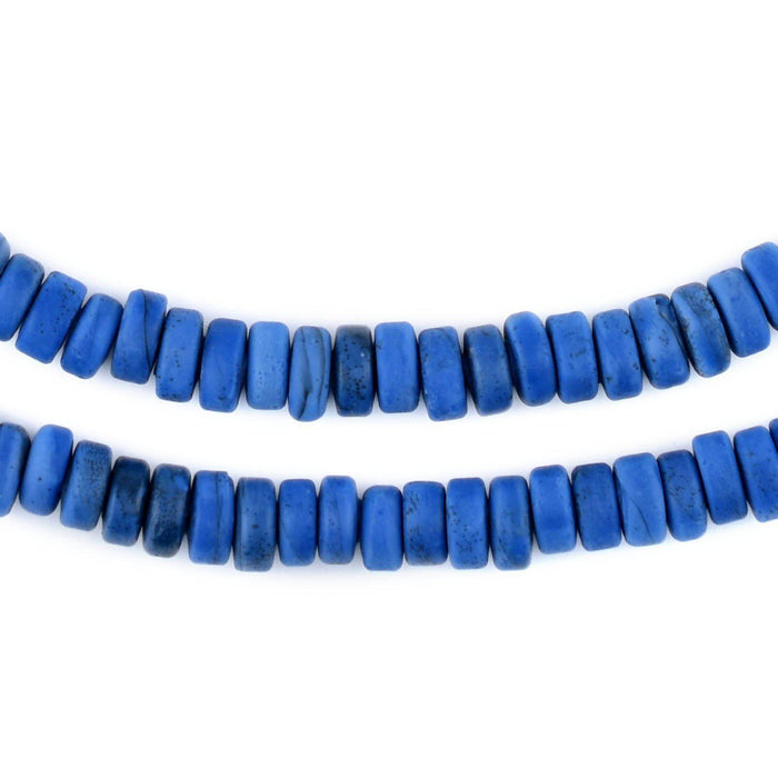 Blue Java Glass Button Beads (8mm) - The Bead Chest