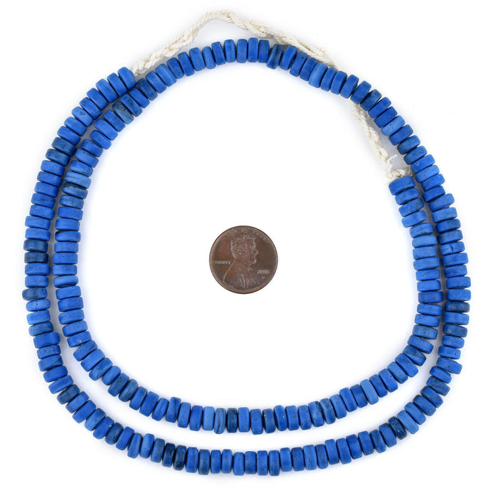 Blue Java Glass Button Beads (8mm) - The Bead Chest