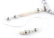 Silver-Inlaid Camel Bone Arabian Prayer Beads (10x6mm) - The Bead Chest